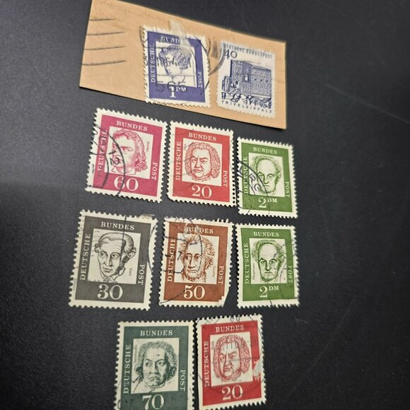 Vintage Deutsche German Bundespost Stamps Lot Assorted Denominations LI3058 - Picture 3 of 9